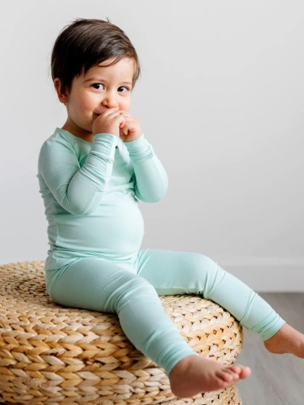 Little Sleepies Pastel Green Two-Piece Pajama Set